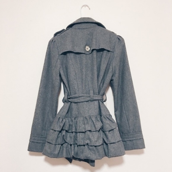 Express Ruffle Peacoat - Picture 3 of 3